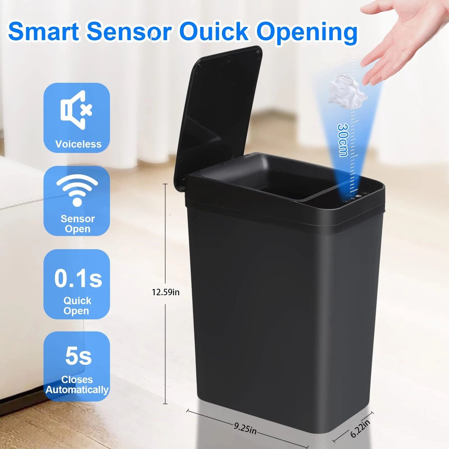 Touchless Bathroom Trash Can